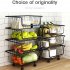 Metal Wire Basket with Wheel for Kitchen Bedroom Bathroom Fruit Vegetable Storage 5layers