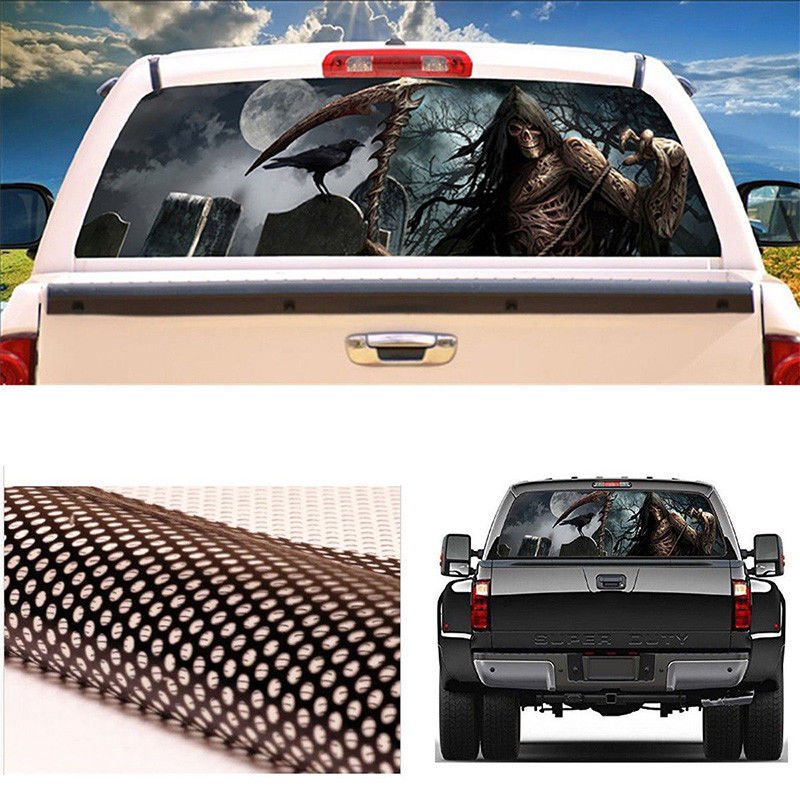 Car Cool Cemetery Rear Window Graphic Tint Decal Sticker for Truck Suv Jeep 