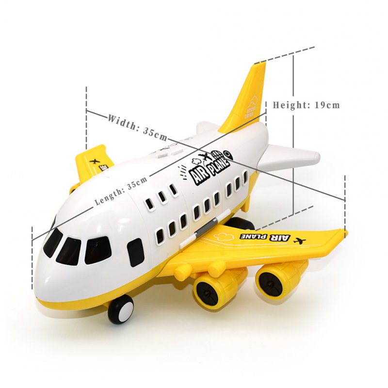 Children Airplane Model Toys Storable Inertial Alloy Car Model Ornaments Birthday Christmas Gifts For Boys 