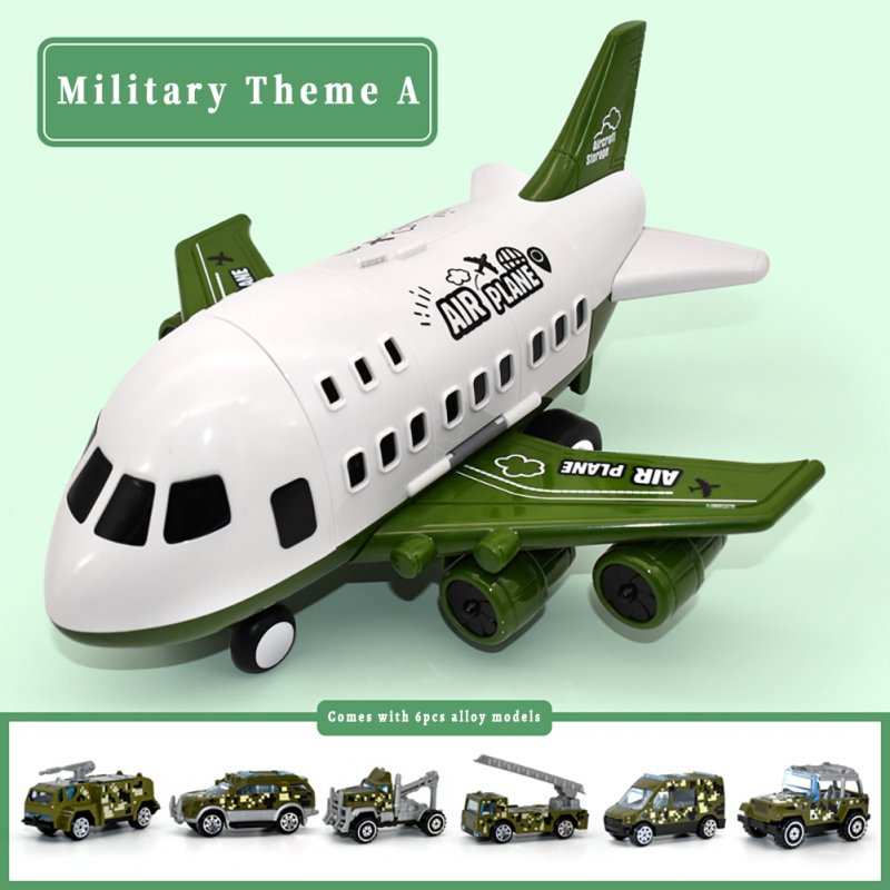 Children Airplane Model Toys Storable Inertial Alloy Car Model Ornaments Birthday Christmas Gifts For Boys 