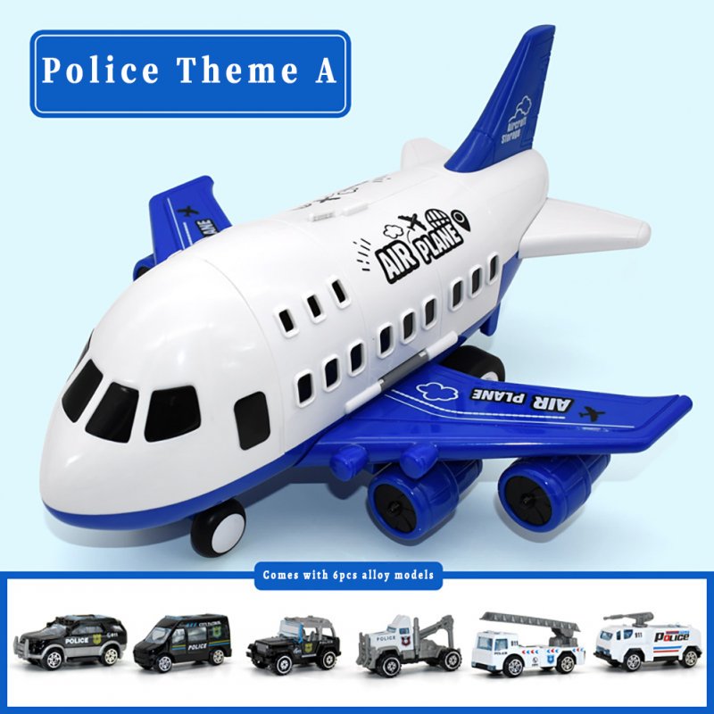 Children Airplane Model Toys Storable Inertial Alloy Car Model Ornaments Birthday Christmas Gifts For Boys 