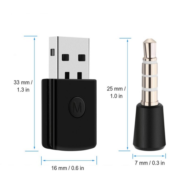 3.5mm Bluetooth 4.0 + EDR USB Bluetooth Dongle USB Adapter for PS4 Stable Performance for Bluetooth Headsets 