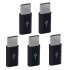 Micro Female To Type c Mobile Phone Type c Male Adapter Mobile Phone Adapters Converters For Fast Charging Data Transmission K4 micro to type c black 5 pieces