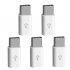 Micro Female To Type c Mobile Phone Type c Male Adapter Mobile Phone Adapters Converters For Fast Charging Data Transmission K4 micro to type c white 5 pieces