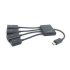 Micro USB OTG Hub Adapter for Smartphone   Tablet Micro USB Splitter for Apple Samsung Lenovo Black 3 in 1