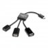 Micro USB OTG Hub Adapter for Smartphone   Tablet Micro USB Splitter for Apple Samsung Lenovo Black 3 in 1