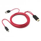 Micro USB to HDMI 1080P HD TV Cable Adapter   for Android Samsung Phones 11PIN  Red