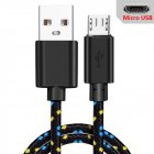 Micro-usb Charger Cable Compatible For S7 Android Nylon Braided Phone Cable Fast Charging Line Micro black 1 meter