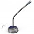 Microphone Rgb Luminous And Flexible Usb Mic Drive free Voice Chat Video Conference Computer Mic Silver gray