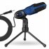 Microphone with Mic Stand Professional 3 5mm Jack Plug Play Recording Condenser Microphone Desktop Microphone Black