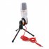 Microphone with Mic Stand Professional 3 5mm Jack Plug Play Recording Condenser Microphone Desktop Microphone Black