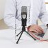 Microphone with Mic Stand Professional 3 5mm Jack Plug Play Recording Condenser Microphone Desktop Microphone Black