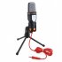 Microphone with Mic Stand Professional 3 5mm Jack Plug Play Recording Condenser Microphone Desktop Microphone Black