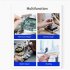 Microscope Led Light 10x Helmet Style Magnifying Glass Headband Magnifier Glass with Lamp Grey