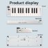 Midi Keyboard Controller USB Rechargeable 25 Keys Smart Wireless Midi Out Mini Portable Midi Keyboard Smk 25 Mini