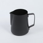 Milk Frother Pitcher Espresso Frothing Pitcher With Latte Stirrer Sharp Mouthed Design Rust-proof High Temperature Resistance Coffee Machine Accessories 350ML black -304