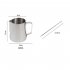 Milk Frother Pitcher Espresso Frothing Pitcher With Latte Stirrer Sharp Mouthed Design Rust proof High Temperature Resistance Coffee Machine Accessories 350ML b