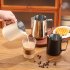 Milk Frother Pitcher Espresso Frothing Pitcher With Latte Stirrer Sharp Mouthed Design Rust proof High Temperature Resistance Coffee Machine Accessories 350ML b