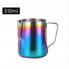 Milk Frother Pitcher Espresso Frothing Pitcher With Latte Stirrer Sharp Mouthed Design Rust-proof High Temperature Resistance Coffee Machine Accessories 350ML colorful with scale-304