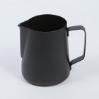 Milk Frother Pitcher Espresso Frothing Pitcher With Latte Stirrer Sharp Mouthed Design Rust-proof High Temperature Resistance Coffee Machine Accessories 600ML  black-304