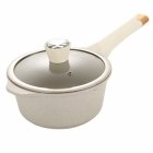 Milk Pot, Sauce Pan with Lid, 2 Pouring Ports, Steamer, Handle Small Saucepan