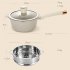 Milk Pot  Sauce Pan with Lid  2 Pouring Ports  Steamer  Handle Small Saucepan Milk Pot Nonstick 20CM milk pot