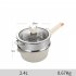 Milk Pot  Sauce Pan with Lid  2 Pouring Ports  Steamer  Handle Small Saucepan Milk Pot Nonstick 20CM milk pot