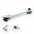 Mini 1 4 Double headed Ratchet  Socket  Wrench Two way 72 Teeth Labor saving Wrench Silver
