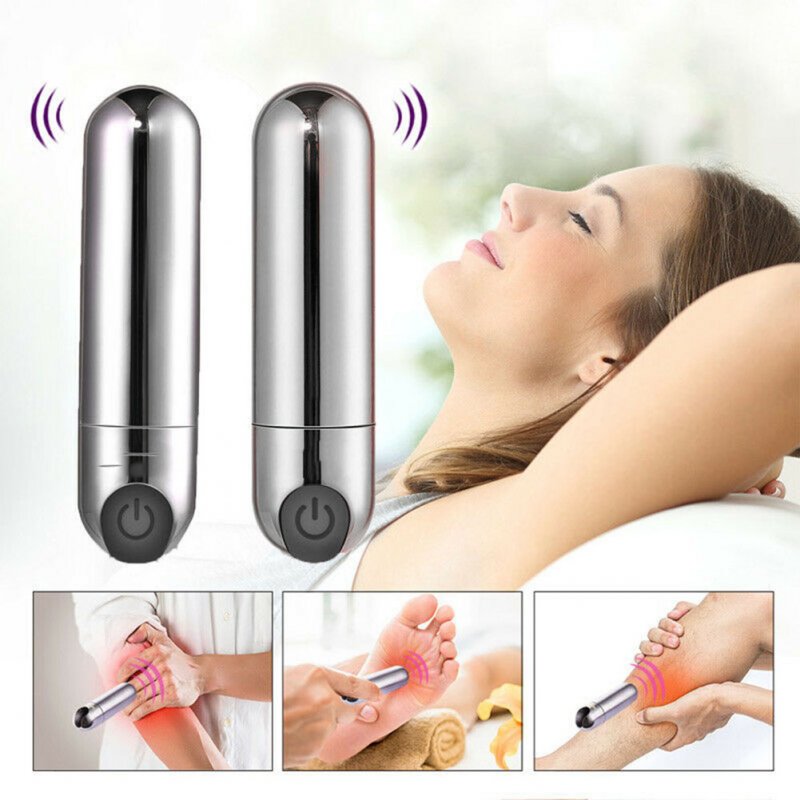 Mini 10 Speed Vibrating Vibrator USB Rechargeable Full Body Massager Wand Vibrated Sex Toy White transparent_10 frequency
