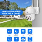 Mini 1080P Wireless PTZ IP Camera Onvif Outdoor Waterproof Speed Dome Camera P2P Two Way Audio CCTV white