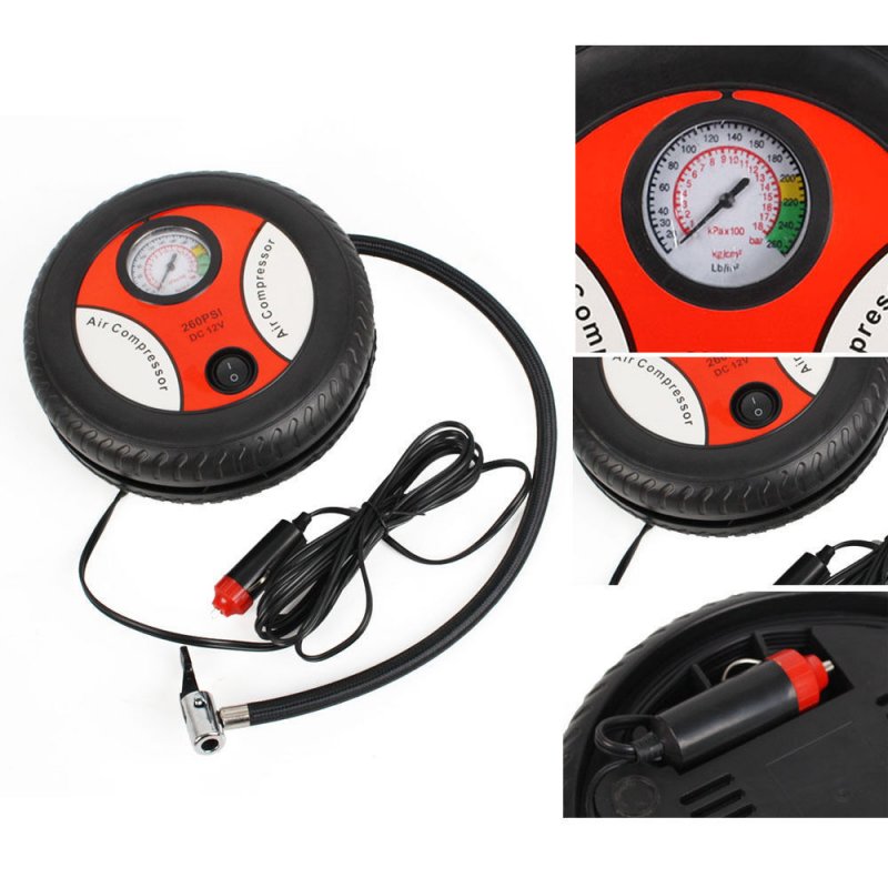 12v Air Compressor Car Bike Tyre ball Inflator Electric 260PSI Pressure Pump
