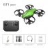 Mini 2 4g Remote Control Drone 4 channel 6 axis Quadcopter Remote Control Aircraft Toy for Boys Gifts Green 1 Battery