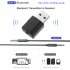 Mini 3 5mm Aux Stereo Wireless Bluetooth 5 0 Adapter Car Music Receiver Transmitter for TV Black
