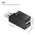 Mini 3 Ports USB 3 0 Splitter Hub High Speed       Data Transfer Splitter Box Adapter For PC Laptop MacBook Pro Accessories black USB2 0