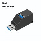 Mini 3 Ports USB 3.0 Splitter Hub High Speed ​​Data Transfer Splitter Box Adapter For PC Laptop MacBook Pro Accessories black_USB3.0