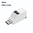 Mini 3 Ports USB 3 0 Splitter Hub High Speed       Data Transfer Splitter Box Adapter For PC Laptop MacBook Pro Accessories white USB2 0