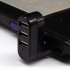 Mini 3 Ports USB2 0 HUB Rotate USB HUB Adapter for PC Desktop Laptop Notebook black