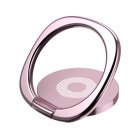Mini 360 Degree Finger Ring Holder Reusable Adhesive Smartphone Stand Mount Detachable Phone Support (with Ring) Rose gold