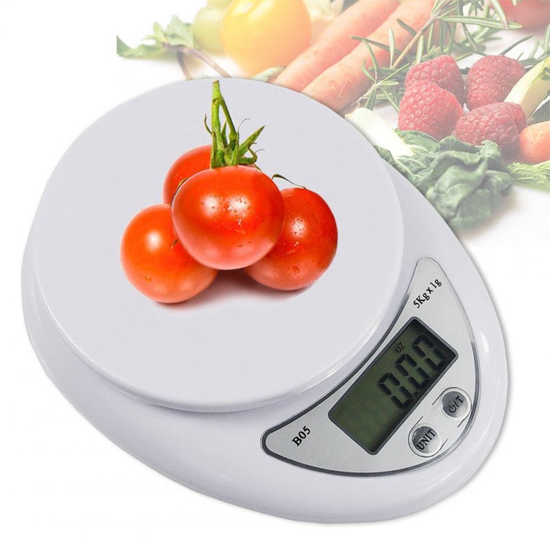 Mini 5KG Kitchen Scale Electronic Food Weighing Scale Digital Measuring Gram Accurate English 5kg/1g