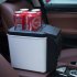 Mini 6L Car Refrigerator 12v Multi function Travel Fridge Home Cooler Warmer with 4 Drink Holes Electric Fridge black 12V for car