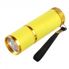 Mini 9 LEDs Flashlight Nail Dryer Curing Gel Lamp Flashlight Torch for UV Gel Nail Polish Dryer  yellow