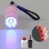 Mini 9 LEDs Flashlight Nail Dryer Curing Gel Lamp Flashlight Torch for UV Gel Nail Polish Dryer  yellow