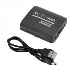 Mini AV to HDMI Video Converter Box 1080P CVBS RCA AV to HDMI Adapter for HDTV TV PS3 PS4 PC <span style='color:#F7840C'>DVD</span> Xbox Projector black