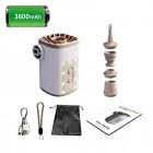 Mini Air Pump With Light, Portable Quick Inflate/Deflate Electric Air Pump , 3600mAh Rechargeable Inflator For Air Mattress Swimming Ring Floats Vacuum Storage Bag Khaki