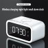 Mini Alarm Clock Wireless Charging 4 Modes Setting Cold Light warm Light Night Light For Bedroom White