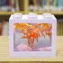 Mini Aquarium with Light Fishbowl for Home Office Tea Table Decoration Black