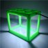 Mini Aquarium with Light Fishbowl for Home Office Tea Table Decoration Black