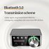 Mini Audio Bluetooth compatible 5 0 Hifi Digital Amplifier Hifi Fever Audio Mp3 Player Lossless Player  US Plug  silver  Kit 