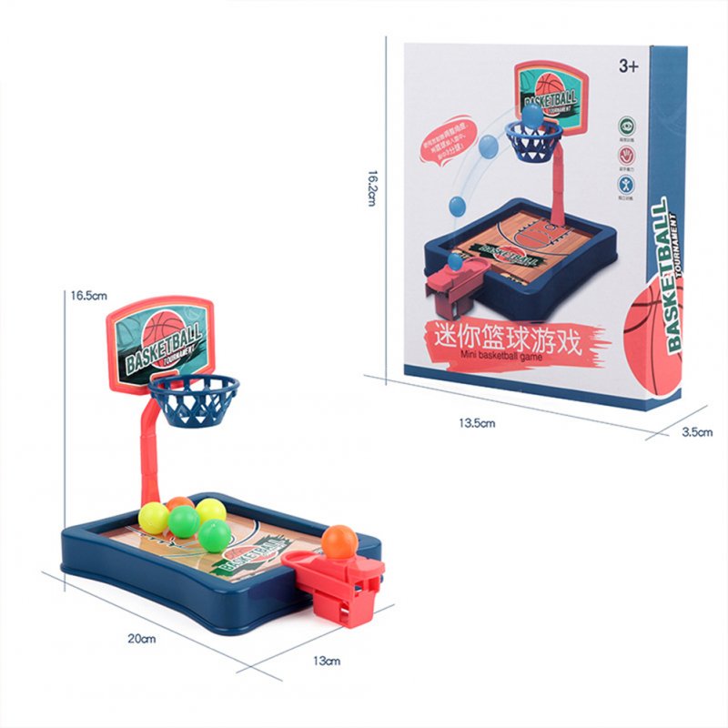 Mini Basketball  Toy Parent-child Family Fun Table Game Desktop Basketball Shooting Hoop Games blue