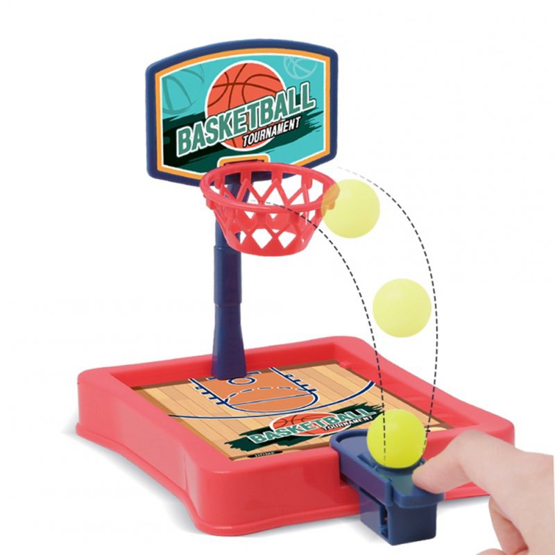 Mini Basketball  Toy Parent-child Family Fun Table Game Desktop Basketball Shooting Hoop Games red